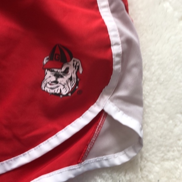 Rivalry Threads 91 red white stripe bulldog swim trunks shorts tie  waist XL EUC - Picture 2 of 6